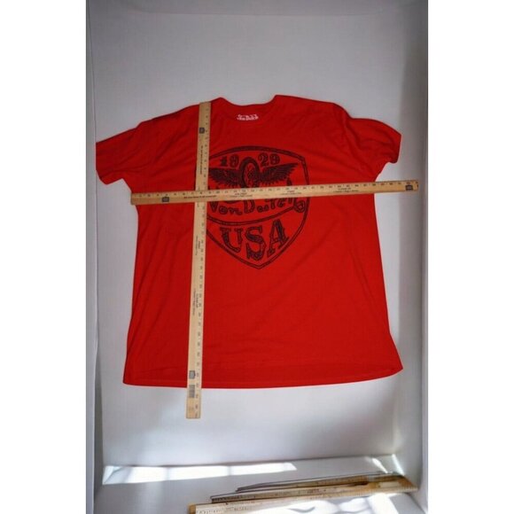 Von Dutch Garage Built Red Graphic T-Shirt 3XL Y2K Streetwear EUC - Picture 11 of 13